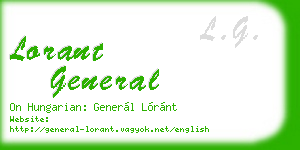 lorant general business card